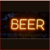 Beer yazılı neon ledli duvar aydınlatması